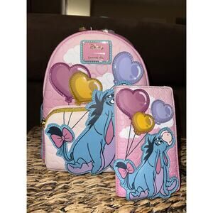 Loungefly Disney Winnie the Pooh Eeyore Balloons Wallet Mini Backpack